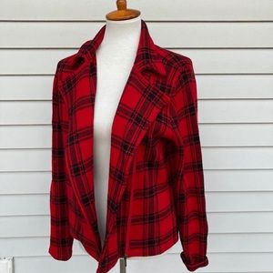 Chaps moto zipper sweater jacket size L